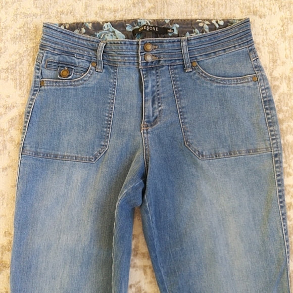 One 5 One Five Pocket Denim Ankle Cropped Jeans 12 Blue - Picture 5 of 16